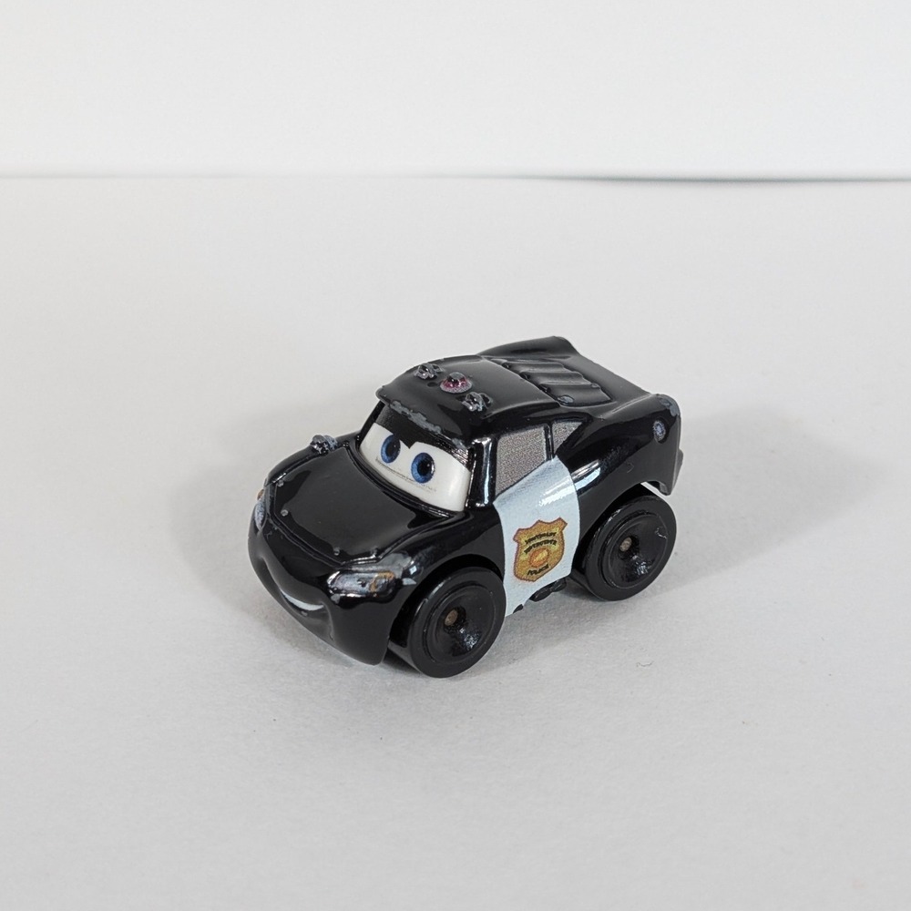 Disney Pixar Cars Mini Racers Police Lightning McQueen Mattel Diecast Black